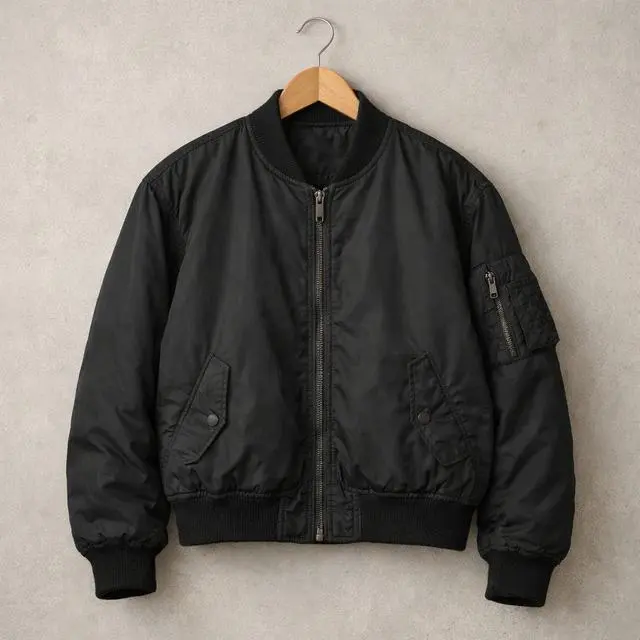 Áo Khoác Bomber Đen